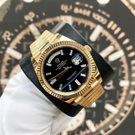 rolex day date black onyx dial|Rolex Day-Date 40mm price.